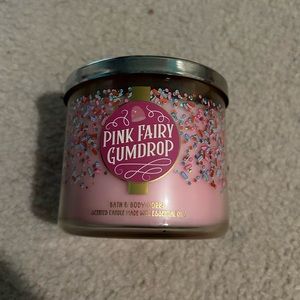 NEW Bath and Body Works Pink Fairy Gumdrop 3-Wick Candle